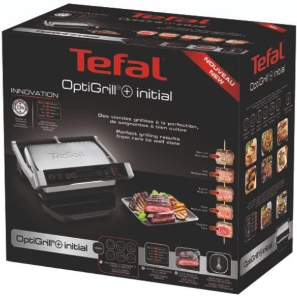 Гриль Tefal OptiGrill Initial GC706D34 з автоматичним сенсором та 6 програмами приготування