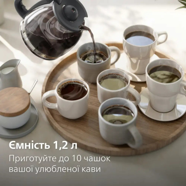 Кавоварка крапельна Philips HD7430/90 з функцією підігріву та системою «крапля-стоп»