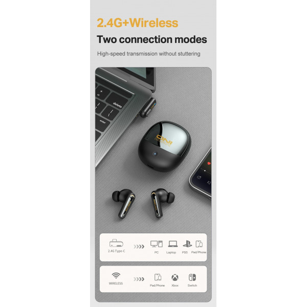 Беспроводные наушники ONIKUMA TX610 с поддержкой 2.4G/Bluetooth и активным шумоподавлением