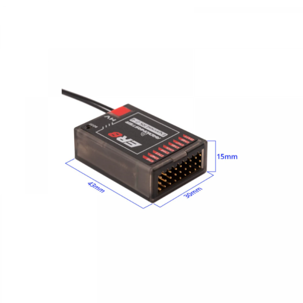 Приемник RadioMaster ER8 ELRS 2.4GHz с 8 каналами PWM и телеметрией для стабильного управления