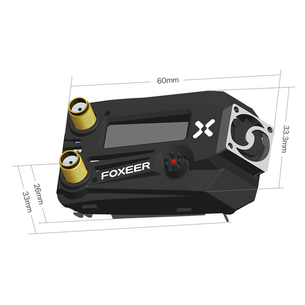 Відеоприймач Foxeer WildFire Diversity 5.8GHz 72 канали з активним охолодженням та OLED дисплеєм