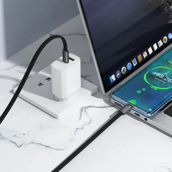 Кабель HOCO X125 USB Type-C to Type-C Exceso 60W для швидкого заряджання та передачі даних