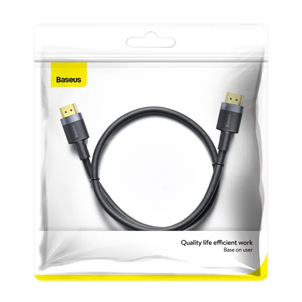 Кабель HDMI to HDMI Baseus Cafule 4K 60Hz 1 м для стабільної передачі відео без затримок