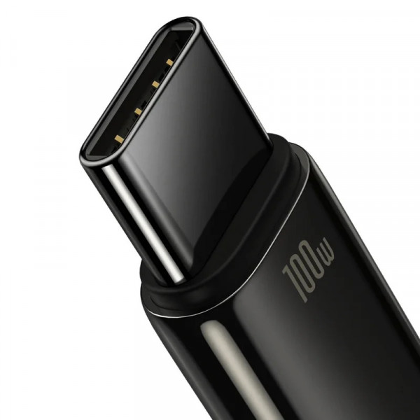 Кабель Baseus Tungsten Gold USB-A to Type-C 2 м, 100W для швидкої зарядки та синхронізації даних
