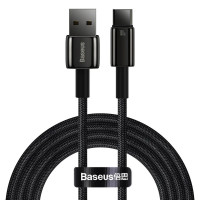 Кабель Baseus Tungsten Gold Fast Charging Data Cable USB to Type-C 100W 2 м для швидкої зарядки та передачі даних