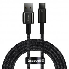 Кабель Baseus Tungsten Gold Fast Charging Data Cable USB to Type-C 100W 2 м для швидкої зарядки та передачі даних