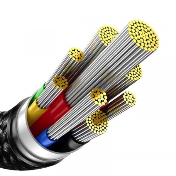 Кабель Baseus Tungsten Gold Fast Charging Data Cable Type-C to Type-C 240W 2 м для надшвидкої зарядки