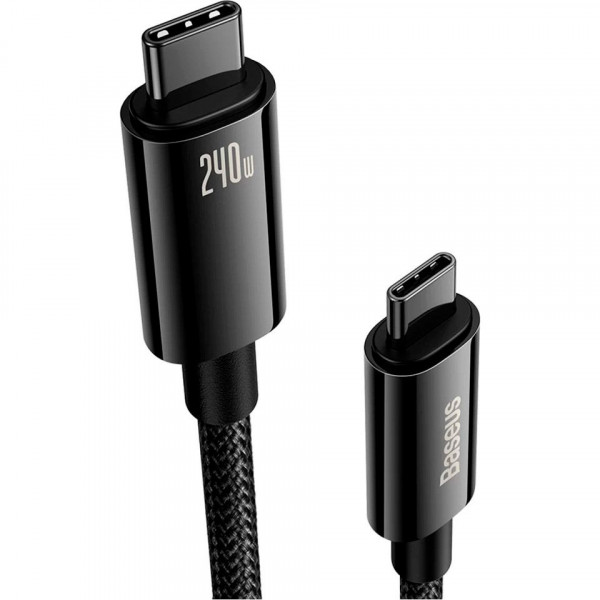 Кабель Baseus Tungsten Gold Fast Charging Data Cable Type-C to Type-C 240W 2 м для надшвидкої зарядки