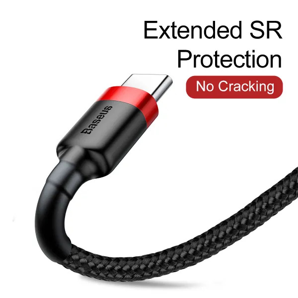 Кабель Baseus Cafule USB to Type-C 3 м для швидкої зарядки та синхронізації даних