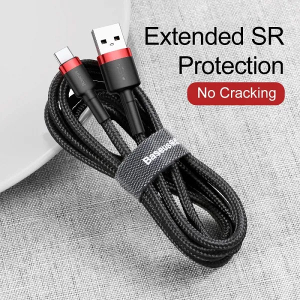 Кабель Baseus Cafule USB to Type-C 3 м для швидкої зарядки та синхронізації даних