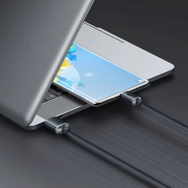 Кабель Baseus Crystal Shine USB to Type-C 100W 1.2 м для швидкої зарядки та стабільної передачі даних