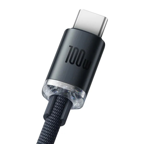 Кабель Baseus Crystal Shine USB to Type-C 100W 1.2 м для швидкої зарядки та стабільної передачі даних