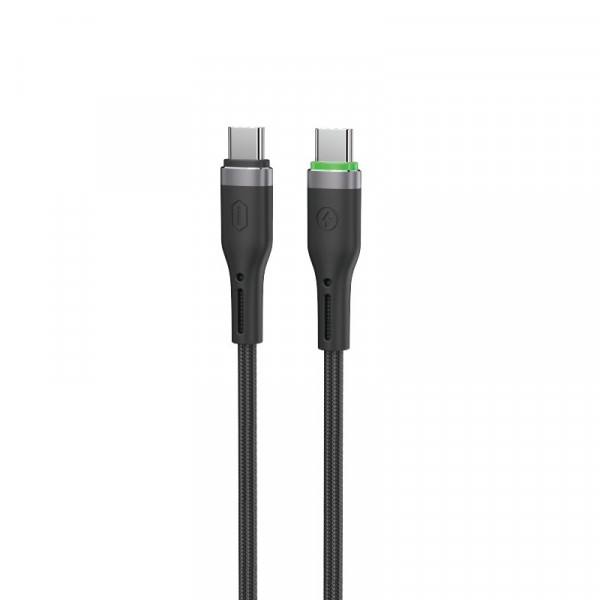 Кабель WIWU OringLink Wi-C069 USB-C to USB-C 60W 1 м с нейлоновой оплеткой и быстрой зарядкой 