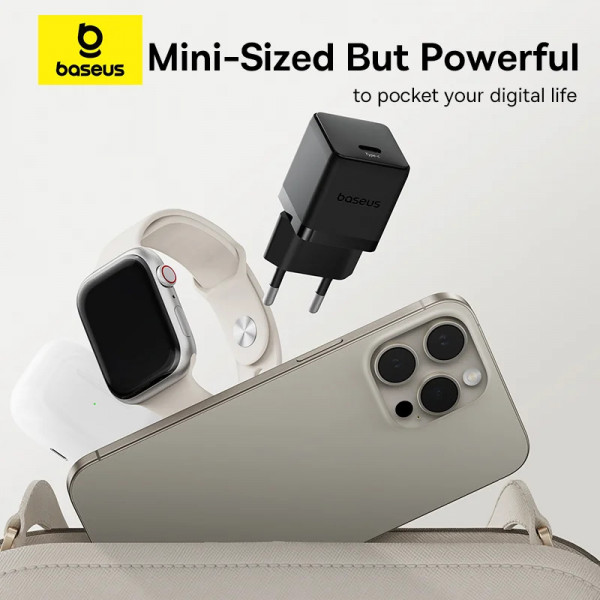 Мережевий зарядний пристрій Baseus Palm Fast Charger 1C 20W Type-C з підтримкою Power Delivery