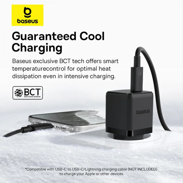 Мережевий зарядний пристрій Baseus Palm Fast Charger 1C 20W Type-C з підтримкою Power Delivery