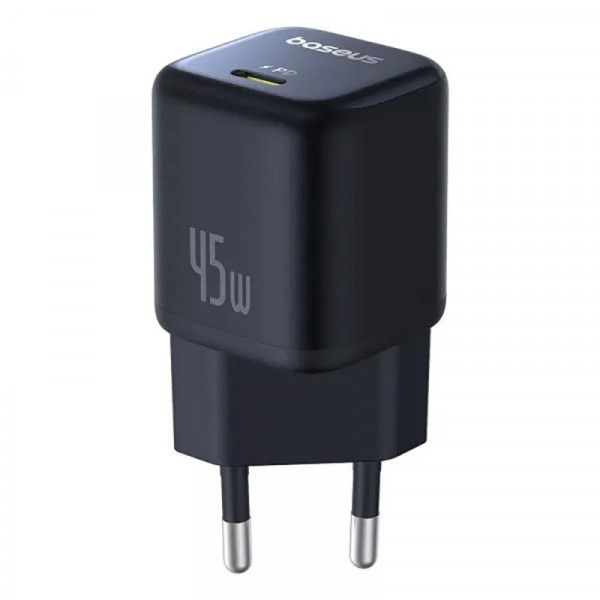 Мережевий зарядний пристрій Baseus PicoGo GaN 45W Type-C для швидкої зарядки гаджетів