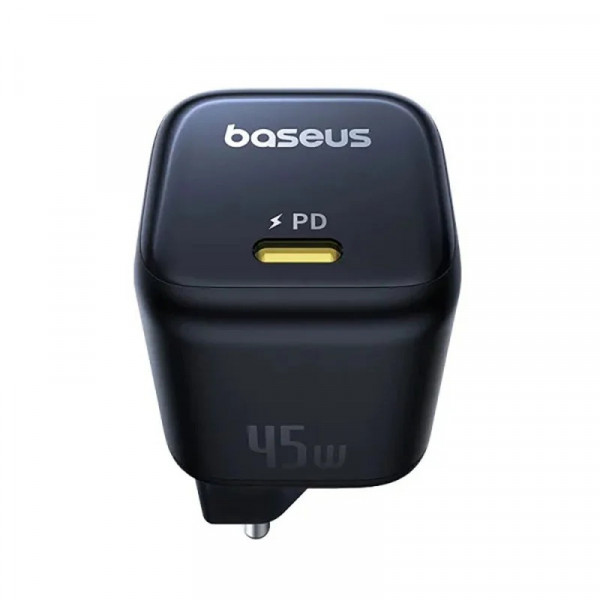 Мережевий зарядний пристрій Baseus PicoGo GaN 45W Type-C для швидкої зарядки гаджетів