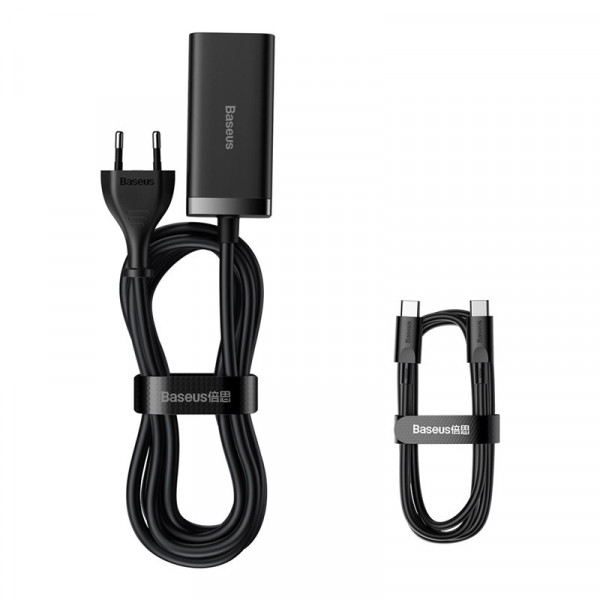 Мережевий зарядний пристрій Baseus GaN3 Pro 100W 2USB 2Type-C для швидкої зарядки