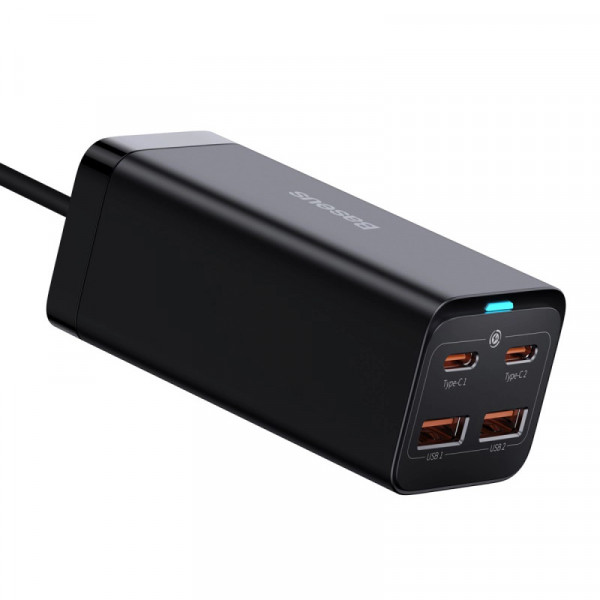 Мережевий зарядний пристрій Baseus GaN3 Pro 100W 2USB 2Type-C для швидкої зарядки