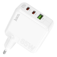 Сетевое зарядное устройство HOCO C115A Header PD65W GaN 2C1A быстрая зарядка для 3 устройств одновременно