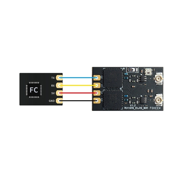 Приемник Foxeer ELRS 868–915MHz Diversity для FPV-дронов с двумя антеннами и стабильной связью