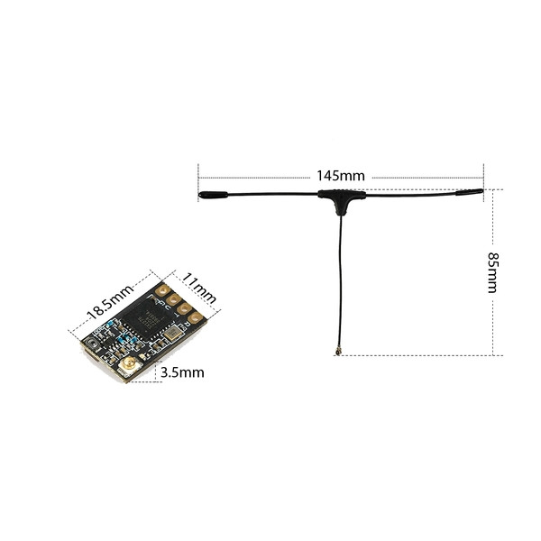 Приймач Foxeer ELRS MR1704 868–915MHz для FPV-дронів із надлегкою конструкцією