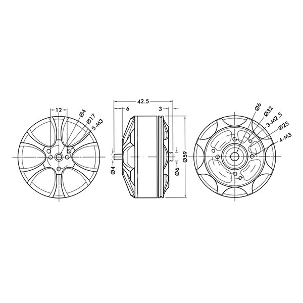 Мотор T-Motor MN5212 KV420 з потужністю 1440 Вт для стабільної роботи мультикоптерів