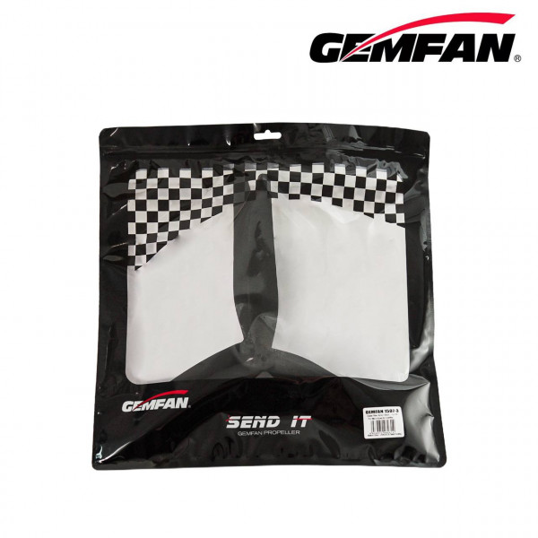 Пропелери Gemfan 1507 трилопатеві зі скловолокна CW + CCW для FPV дронів на 15" рамі