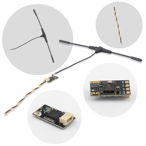Приймач сигналу BetaFPV 900 RX ELRS 915 MHz з антеною Immortal T для стабільного керування FPV дронами