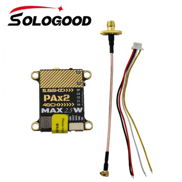 Видеопередатчик SOLOGOOD 2500 мВт 5.8ГГц 40 каналов для FPV дронов с питанием 6-36V
