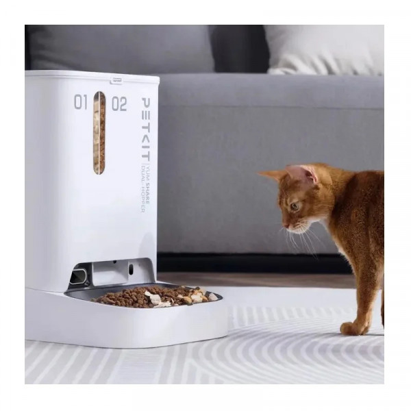 Автоматическая кормушка PETKIT Yumshare Dual-Hopper with Camera 5 л с камерой 1080P и двухсторонней аудиосвязью