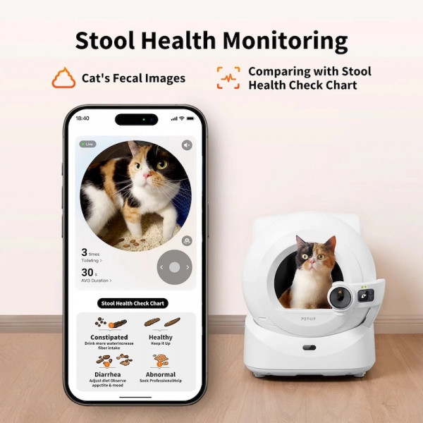 Смарт автоматический лоток PETKIT Purobot Ultra with Camera с камерой — дистанционный контроль и автоматическая очистка