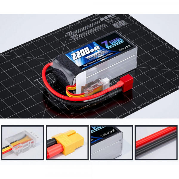 Акумулятор LiPo Zeee 3S 11.1V 2200mAh 50C висока струмовіддача та надійність для радіокерованої техніки