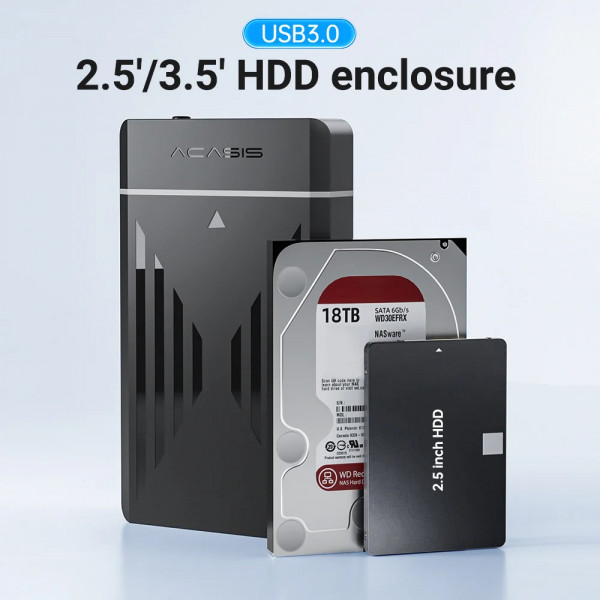 Корпус для жорсткого диска ACASIS EC-5351C USB 3.0 до 30 ТБ для SATA 2,5/3,5 дюйма