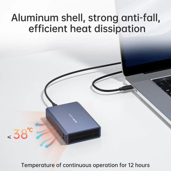 Корпус для жорстких дисків ACASIS EC-7252 USB 3.0 з підтримкою RAID до 12 ТБ для SATA HDD/SSD 2,5 дюйма