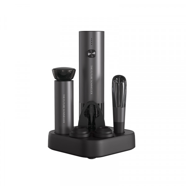 Электрический открыватель для вина CircleJoy TFS-005 7-в-1 с вакуумным насосом для сохранения свежести вина
