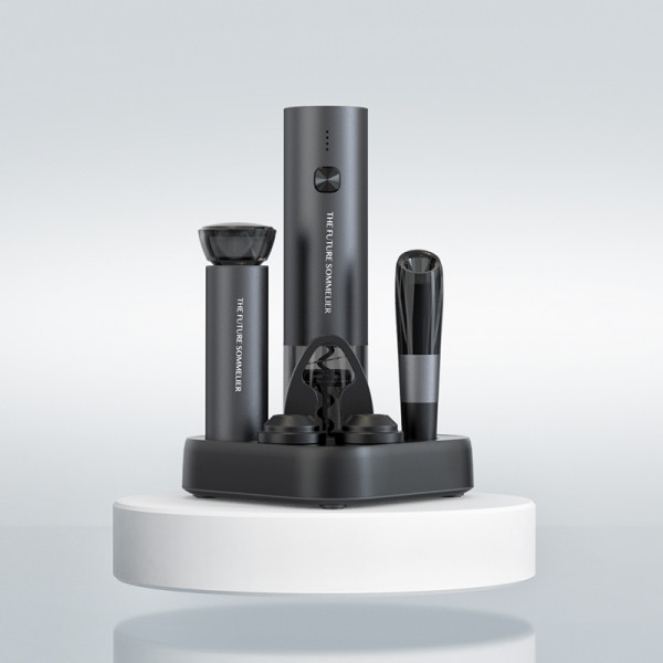 Электрический открыватель для вина CircleJoy TFS-005 7-в-1 с вакуумным насосом для сохранения свежести вина