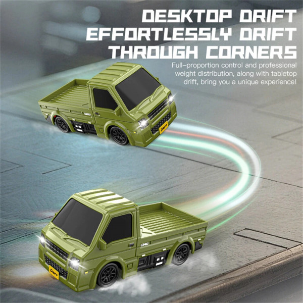 Мини-грузовик на радиоуправлении K60 1:64 4WD Drift с LED-подсветкой для эффектных дрифт-заездов