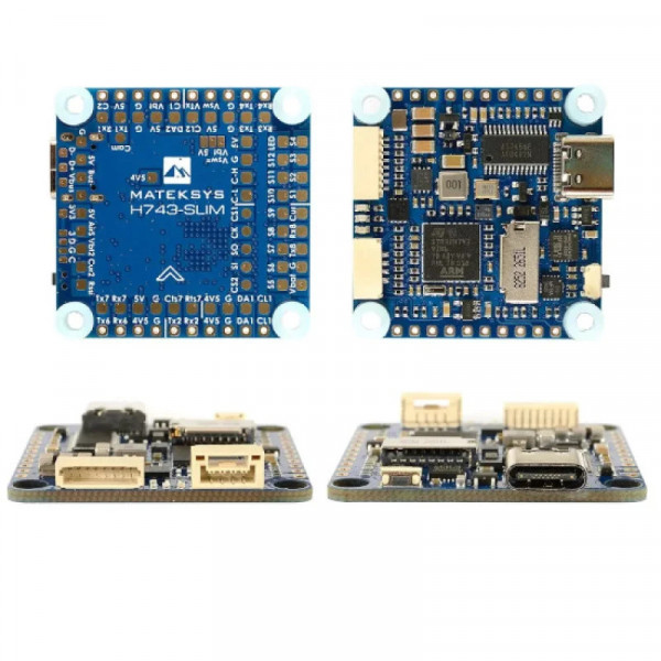 Польотний контролер Matek H743-SLIM V3 H7 з 7 UART та підтримкою 8S LiPo для FPV і автономних дронів