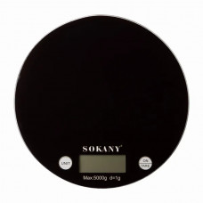 Кухонні електронні ваги SOKANY SK-19023 до 5 кг з функцією тари та LCD-дисплеєм
