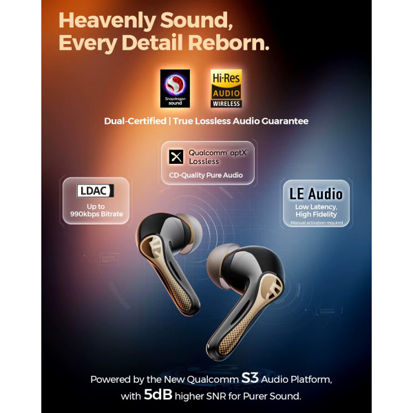 Беспроводные наушники SOUNDPEATS Air5 Pro plus xMEMS с ANC и Hi-Res звуком