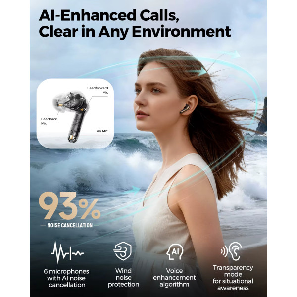 Беспроводные наушники SOUNDPEATS Air5 Pro plus xMEMS с ANC и Hi-Res звуком