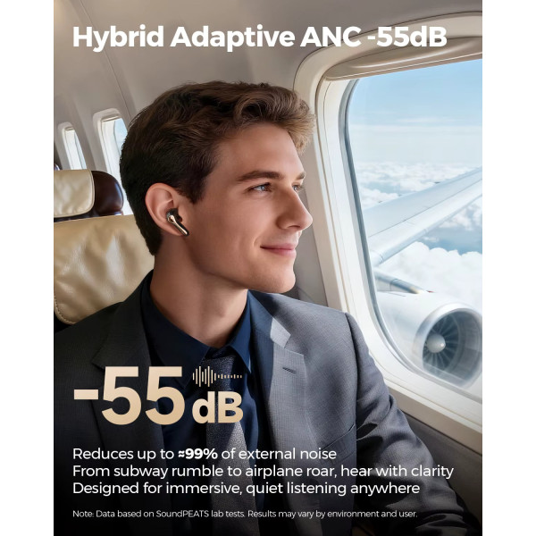 Беспроводные наушники SOUNDPEATS Air5 Pro plus xMEMS с ANC и Hi-Res звуком