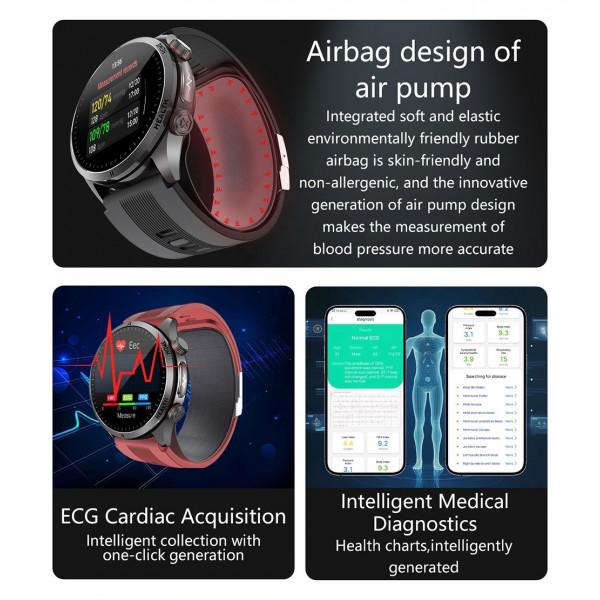 Смарт-часы Lemfo S26 с измерением ЭКГ давления и Bluetooth-звонками