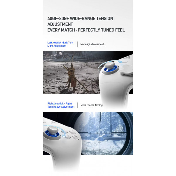 Бездротовий геймпад Flydigi Direwolf 4 з регульованим натягом джойстиків та тригерами Холла