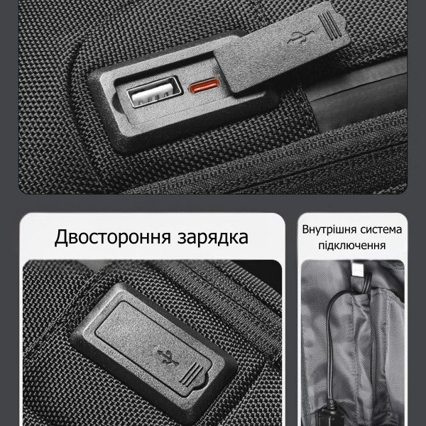 Рюкзак на одно плечо Mark Ryden MR7116 с кодовым замком и USB-портом