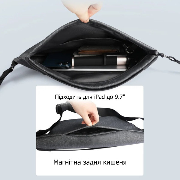 Сумка через плече Mark Ryden MR2293 для iPad 9.7” з магнітною застібкою та захистом від вологи
