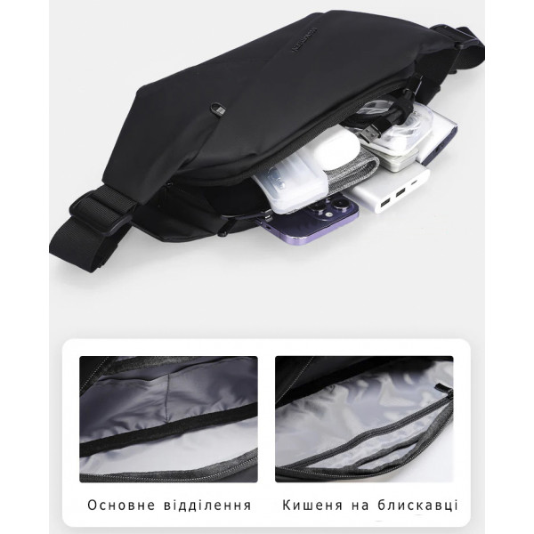 Сумка-бананка Mark Ryden MR7786 водонепроницаемая с отделением для планшета 7.9"