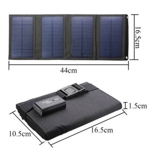Портативная влагостойкая солнечная панель Solar panel 15W 1xUSB С01549