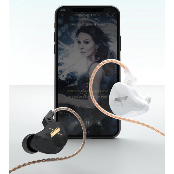 Вакуумні навушники KZ EDX динамічні з глибоким басом та Hi-Fi звуком